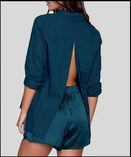 Женские офисные футболки свободные однотонные Топы с длинным рукавом отложным