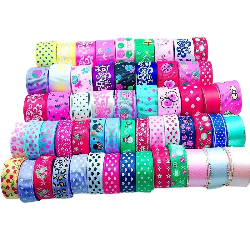 HL Handicraft Multi Mixed Printed Satin Grosgrain Ribbons DIY Sewing Accessory Gift Wrap Ribbon for Christmas Wedding Decor | Дом и сад