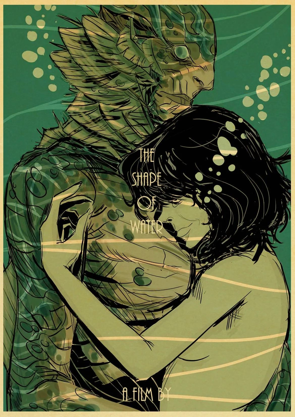 

The Shape of Water movie poster beautiful retro posters room bar cafe wall decorative painting wall sticker