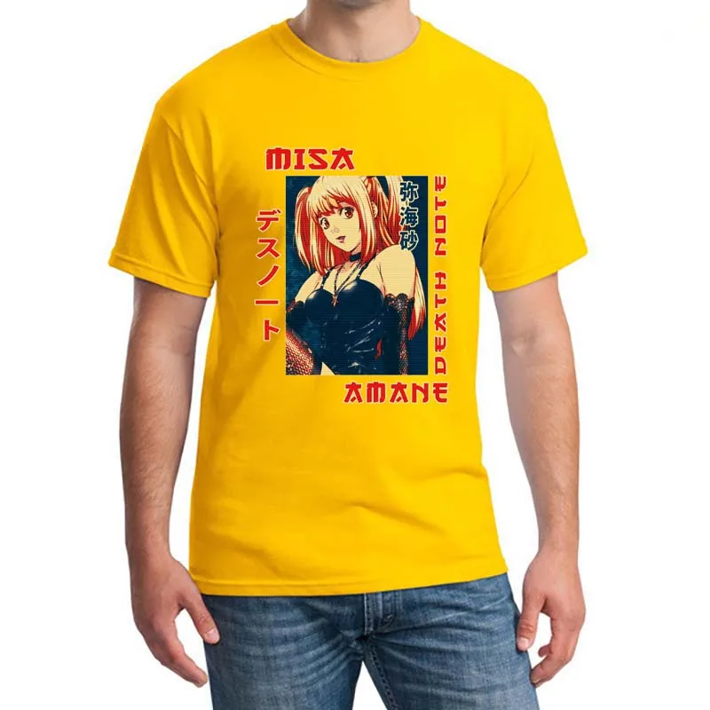 

Retro Death Note Misa Amane T-shirt For men Short Mouwen Japan Anime Manga T-shirt Pure Cato Summer T-shirt Fans tea tops Poison