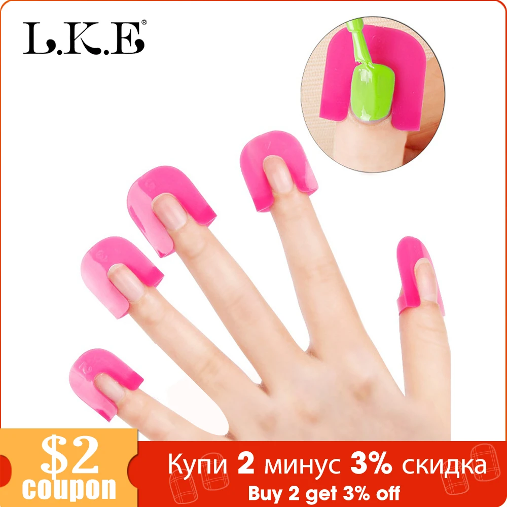 LKE лак для ногтей Гель-лак Щит протектор 26 шт./кор. инструмент для макияжа для ногтей лаковый протектор Творческий влагозащищенная Маникюр чехол на палец