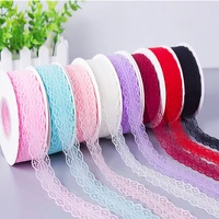 1025yardsroll 30 mm white lace fabric webbing decoration packing material pink red blue