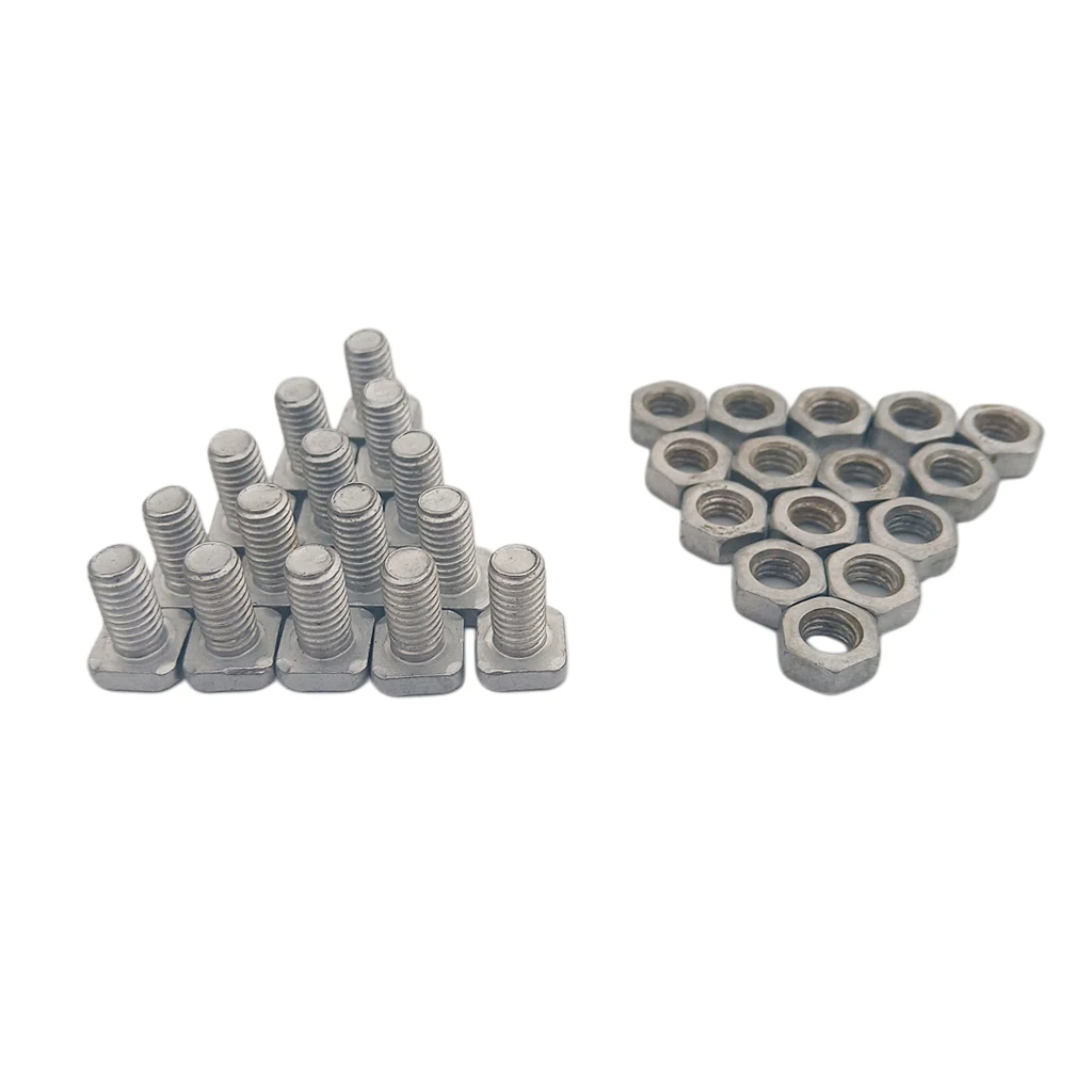 

15pcs Set Aluminium Alloy Square Head Greenhouse Nuts and Bolts Replacement