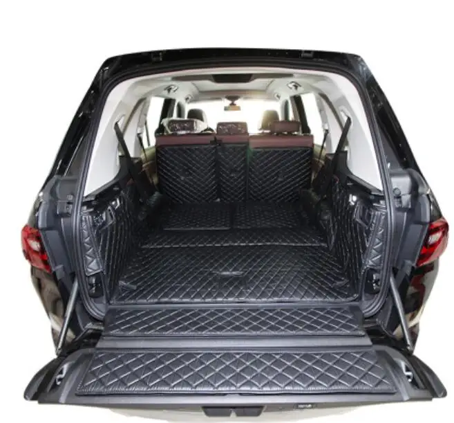 Автомобильные коврики G07 X7 с вышивкой кожаные Задние Коврики для багажника