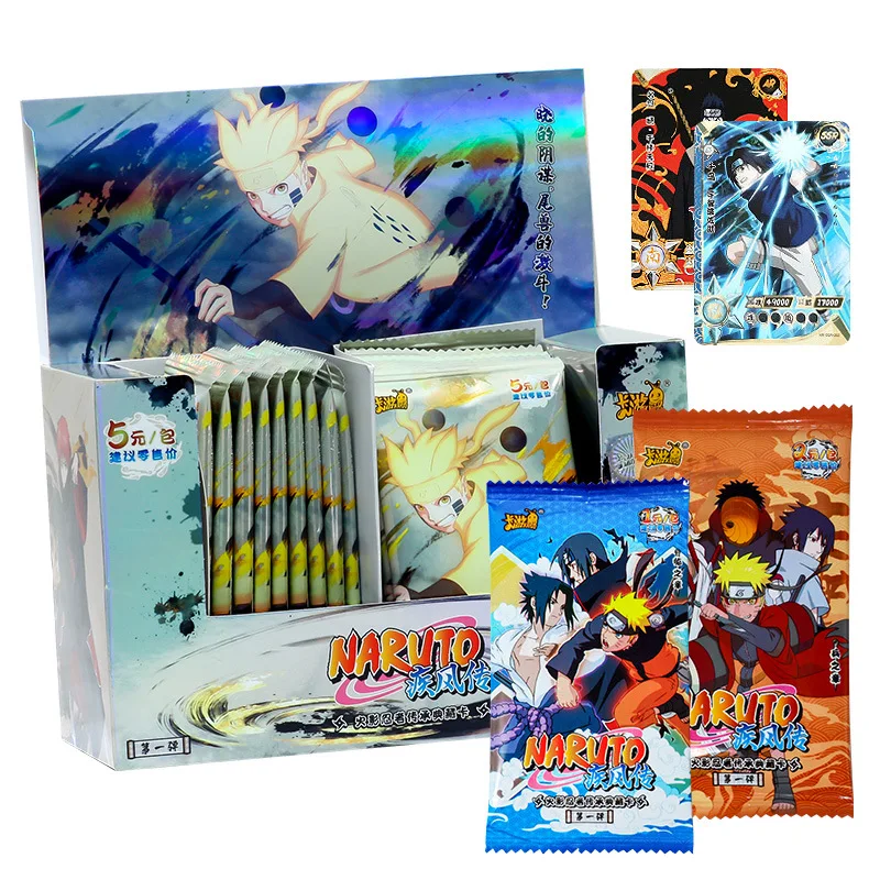 Cartas De Narutoes Uzumaki Uchiha Sasuke Tcg, Cartas coleccionadas De Cartas, 100-180 Uds., tarjetas De juego por caja para regalo De ni&ntilde;os-4