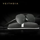 Солнцезащитные очки без оправы VEITHDIA, модные брендовые очки с поляризационными зеркальными стеклами для мужчин и женщин, модель 3811,