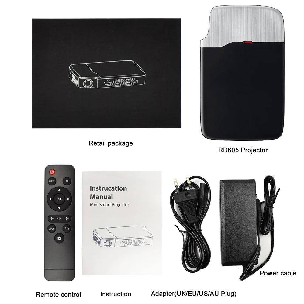 Портативный проектор 1080 лм Android с аккумулятором|Аксессуары для проекторов| |