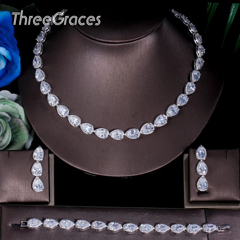 ThreeGraces известный бренд дизайн кластер жемчужное ожерелье длинные висячие серьги
