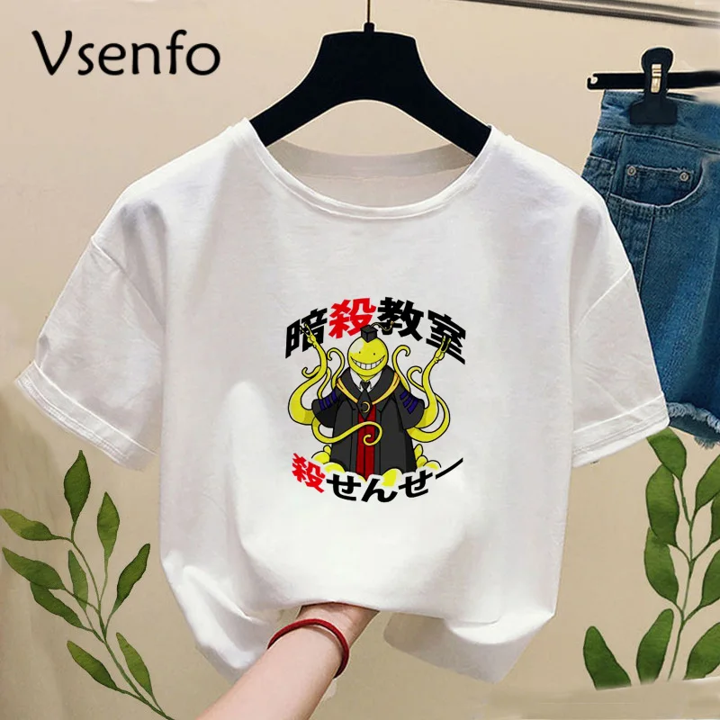 Футболка с принтом в стиле аниме класс убийц повседневный топ коротким рукавом