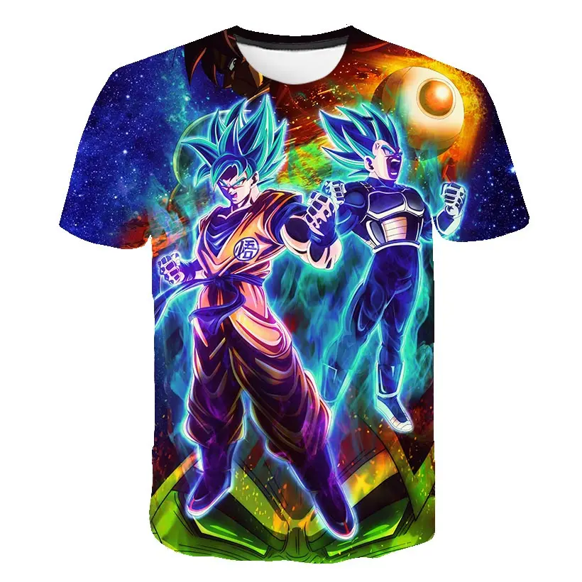 Мужская футболка с 3D принтом Dragon Ball летняя ультра инстинктом Goku Super Saiyan 2019|Мужские
