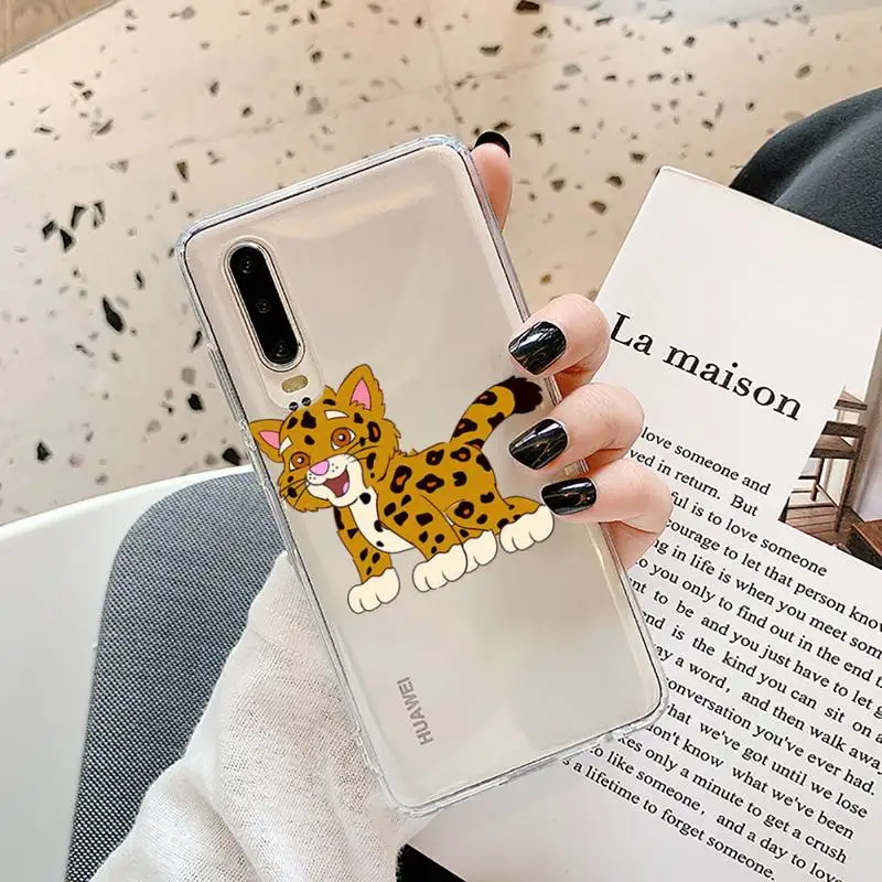 

Leopard cartoon cute Phone Cases Transparent for Samsung A71 S9 10 20 HUAWEI p30 40 honor 10i 8x xiaomi note 8 Pro 10t 11