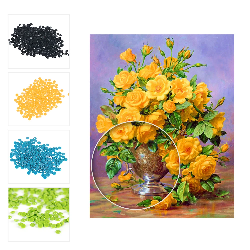 30 x 40cm DIY 5D Diamond Painting Kit Flower Resin Decor Mosaic Embroidery Cross Stitch Craft Home Wall Diamond-painting | Дом и сад