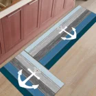 Винтажный коврик для кухни с якорем из древесины фермы, Домашний напольный коврик, комнатный коврик для ванной, противоскользящий напольный ковер для кухни, длинный ковер