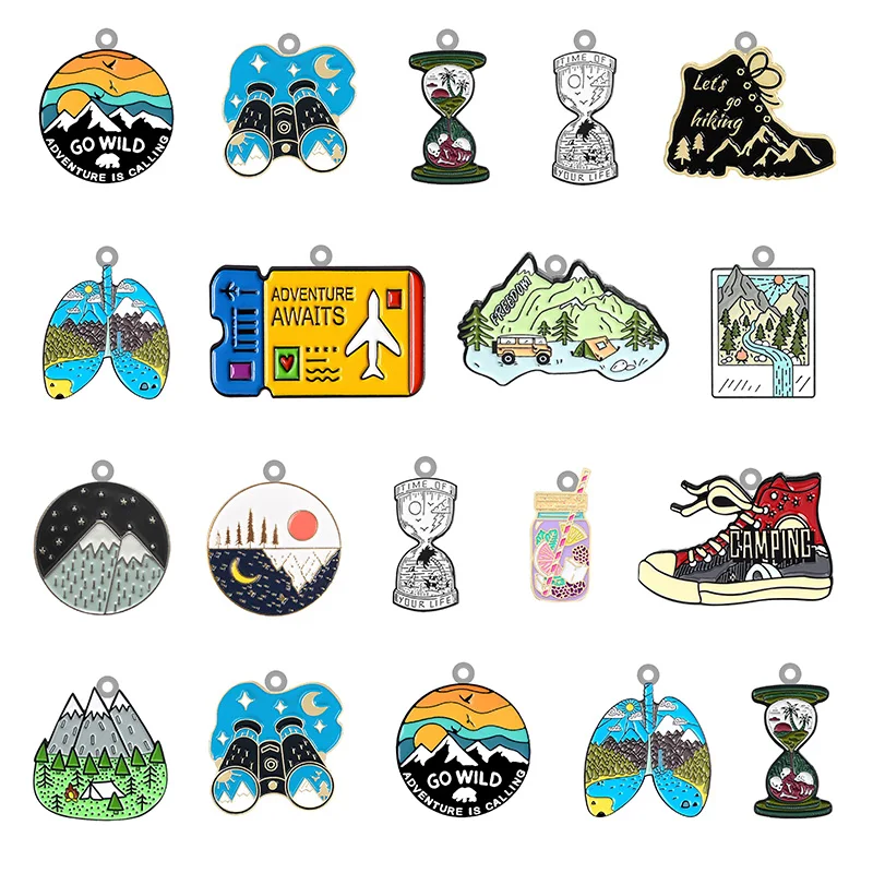 

TAFREE Hiking Mountaineer Traveler Fashion Acrylic Pendant Epoxy Jewelry Earring Pendant Necklace Bracelet