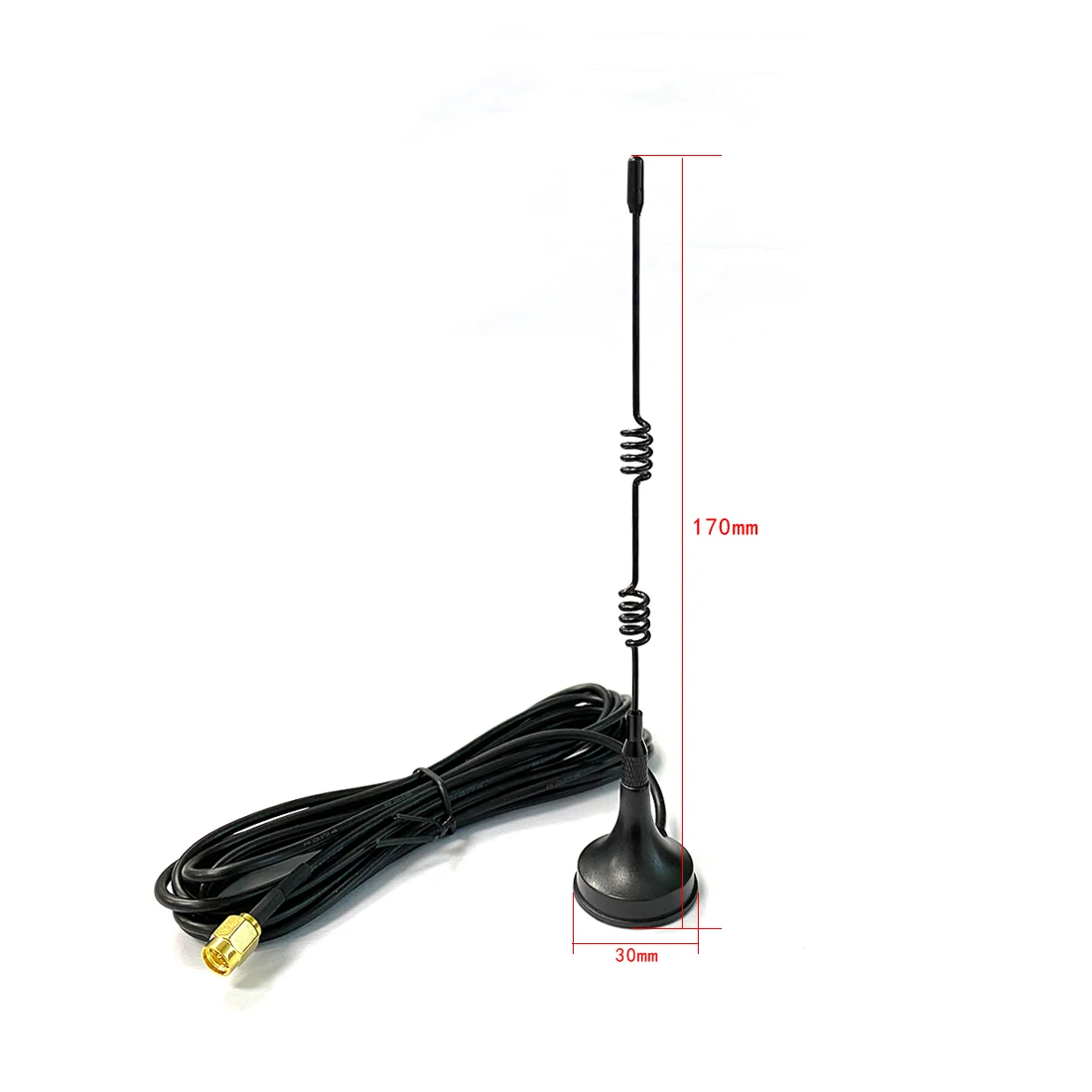

433Mhz 8dbi Sucker Antenna 17cm High with 3meters Extension Cable SMA Male Connector
