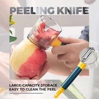 storage type shaking high quality stainless steel multifunctional peeling knife with barrel kitchen accessories dropshipping