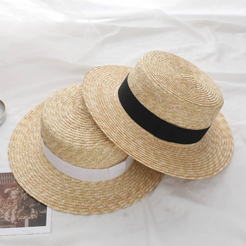 

2019 Summer Women Wide Brim Straw Hat Fashion Chapeau Paille Lady Sun Hats Boater Wheat Panama Beach Hats Chapeu Feminino Caps
