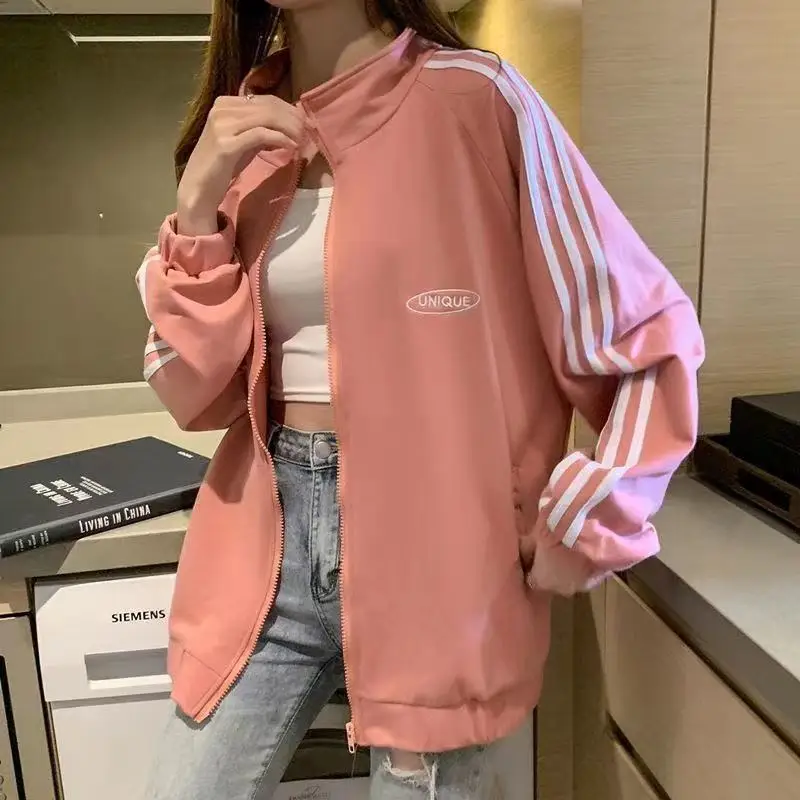 

Girls Zipper Turtleneck Jackets Coat 2021 Autumn Korean Style Fashion Long Sleeve Tops Women Clothing Streetwear Casual Coats