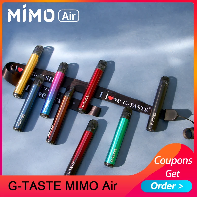 Новейший G taste MIMO Air Pod Kit 450 мАч встроенный аккумулятор с 1 3 мл емкостью pod система
