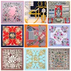 Высококачественный Шелковый квадратный шарф, пояс, повязка на голову, женский роскошный брендовый шарф, шелковая шаль из пашмины 130*130 см