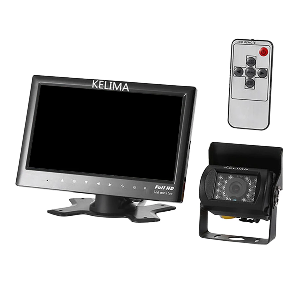 7-дюймовый TFT ЖК-дисплей Автомобильный резервный монитор заднего вида Diaplay +