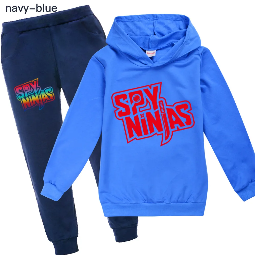 SPY NINJA Child Hoodie Pants 2pcs Sets Cartoon Spring Kids Tracksuit Baby Clothing Sets Toddler Girl Outfits New Boys Streetwear