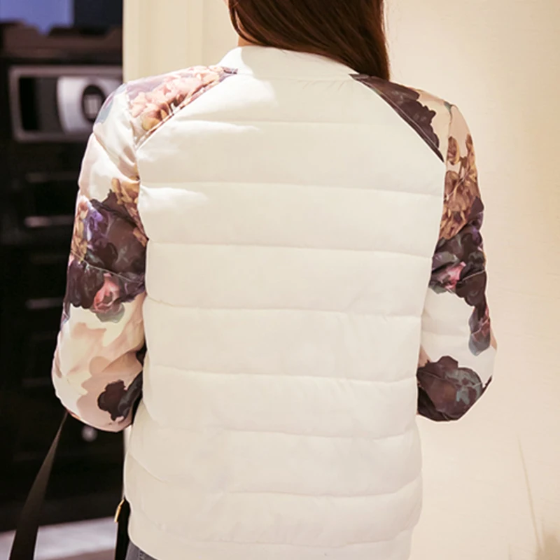 2017 новая зимняя тонкая хлопковая куртка женская размера плюс с леопардовым