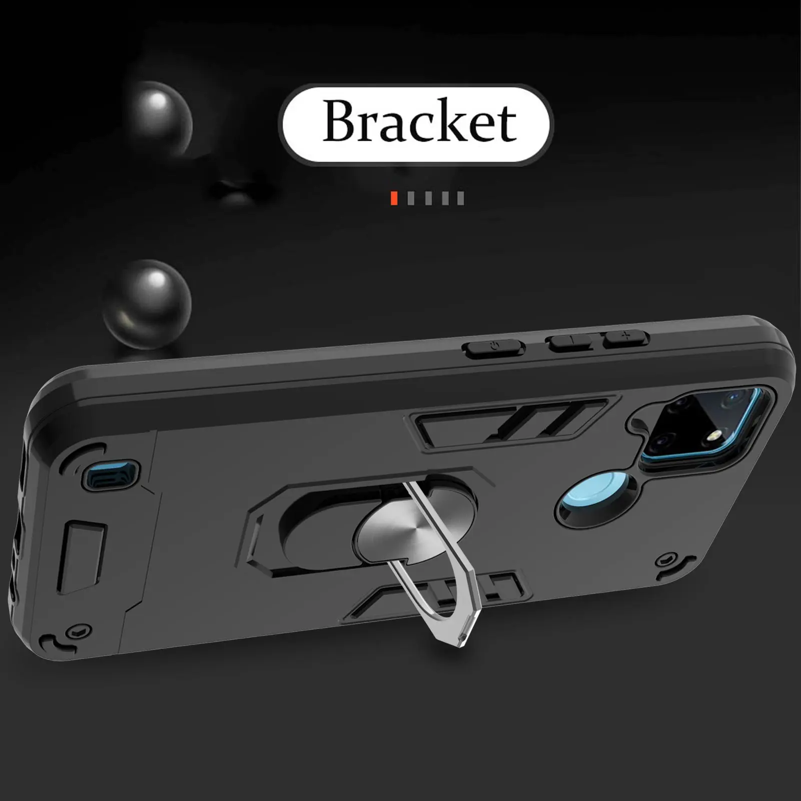 shockproof armor phone case for oppo realme c21y c21 c25 8 pro narzo 30a case magnetic ring holder back cover capa funda free global shipping