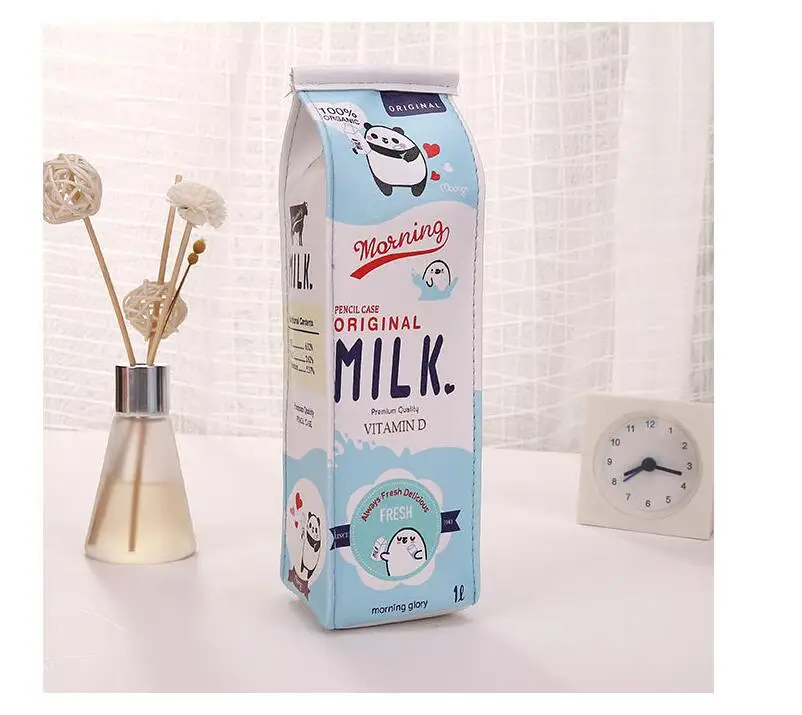 Чехол для карандашей из искусственной кожи с рисунком из мультфильма Morning Milk, органайзер для хранения канцелярских принадлежностей, сумка для карандашей, школьные офисные принадлежности, Escolar - Цвет: 01