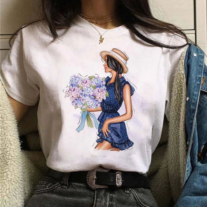 

Harajuku Fashion Girls Women T Shirt Summer Female Casual Short Sleeve Tops 90s Cute Tees Shirt Graphic Clothes Streetwear
