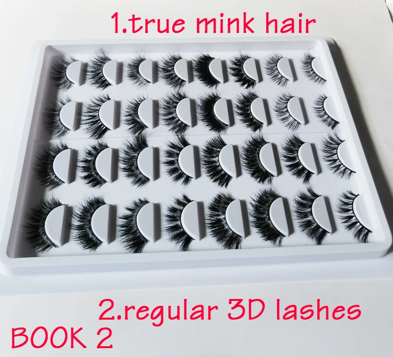Дизайн Распродажа 3D Искусственные норковые ресницы 3D шелковые ресницы 3D норковые ресницы 16 пар книжные ресницы норковые ресницы - Цвет: BOOK2