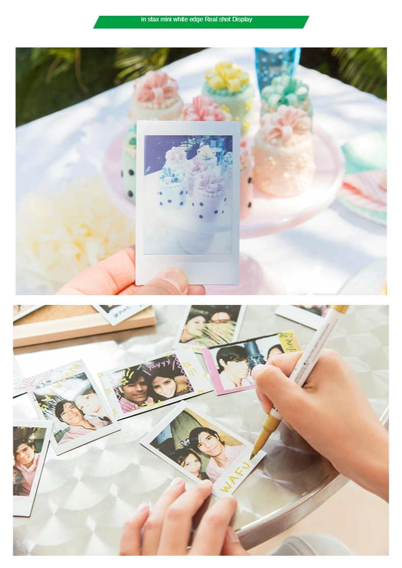 

Instax Mini Photo Paper Polaroid Photo Paper Polaroid Film 3-Inch 40 Sheets White Edge Photo Paper Free Shipping