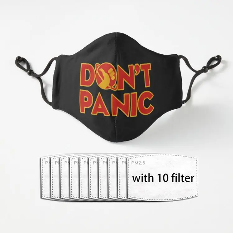 

Don t panic The Hitchhiker s Guide to the Adult Mask Dust Reusable Polyester Face Mouth Mask