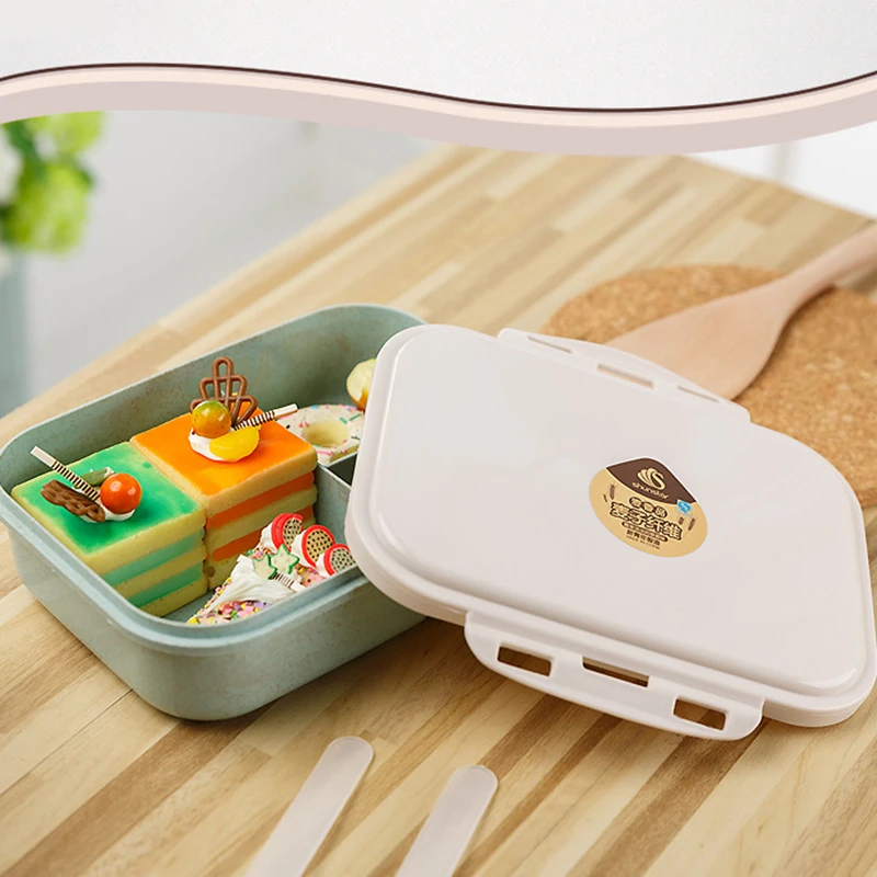 

Прямоугольный бытовой разделенный Ланч-бокс Maixiang, пластиковый контейнер для сохранения свежести, Ланч-бокс с подогревом для микроволновой ...