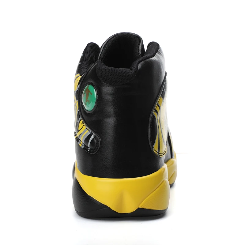 Boys Basketball Boots Yellow Youth Athletic Trainers Training Classic Men Basketball Shoes Stylish Retro Sport Shoes Men 36-46