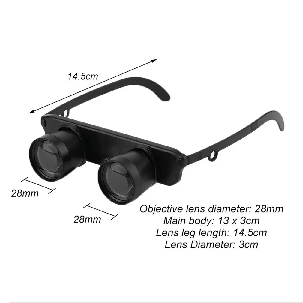 

3x28 Magnifier Glasses Style Outdoor Fishing Optics Binoculars Telescope