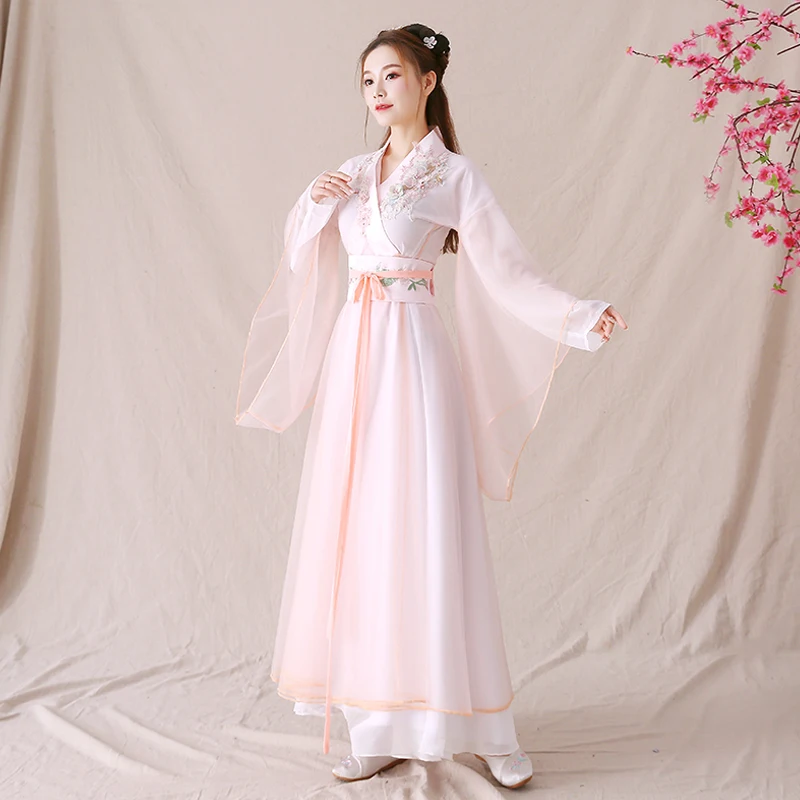 

Платья Hanfu Китайский традиционный танцевальный костюм Хана династии платье принцессы в стиле «лолита»; Восточные древней китайской династ...