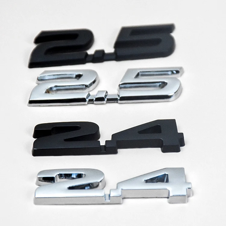 

1PCS 2.4 2.5 3D metal car Displacement emblem sticker rear Trunk badge Car styling For Honda Accord CIVIC CITY FIT CRV ODYSSEY