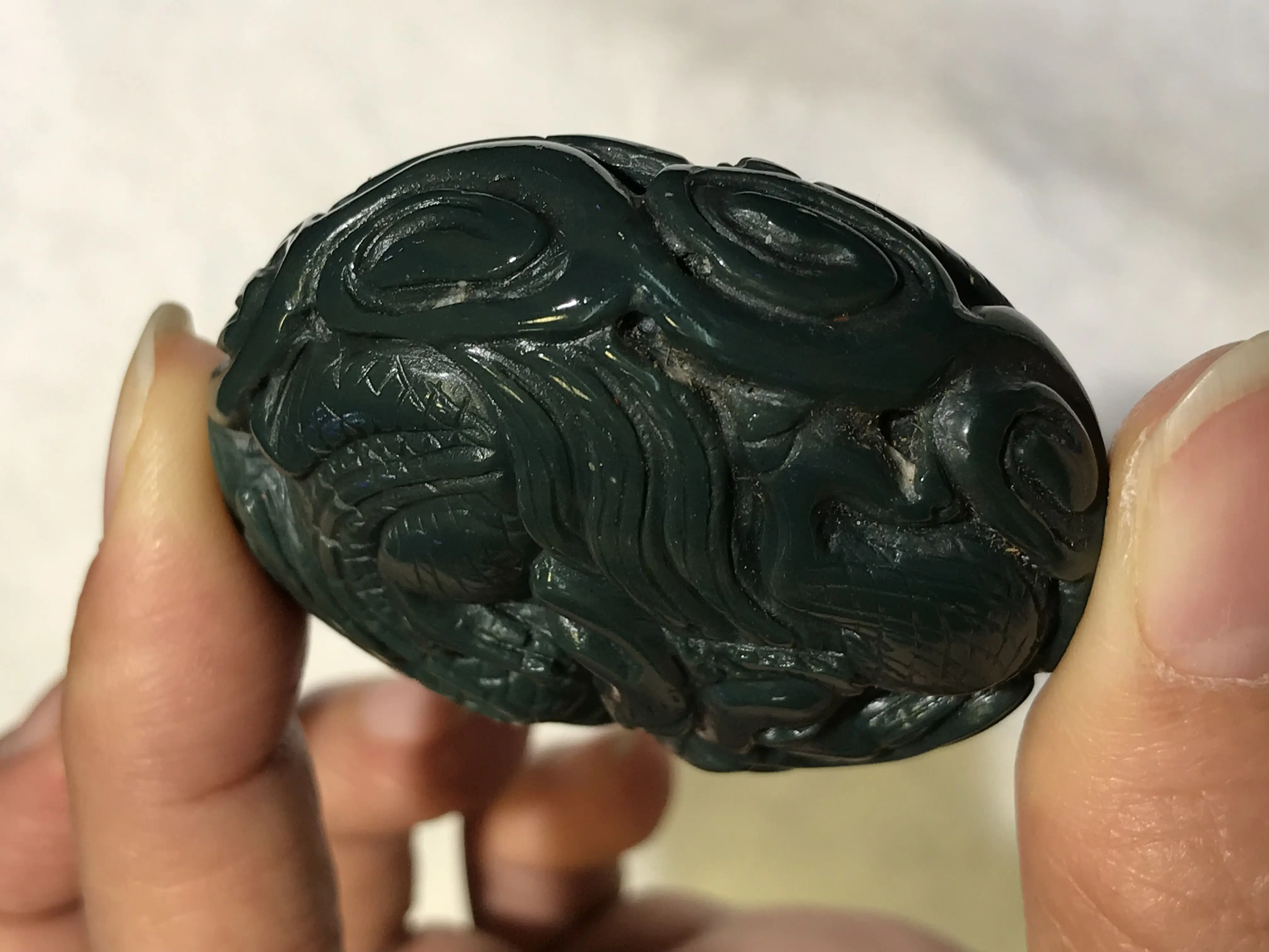 Большой Талисман с сокровищами Magic Power Gobi Jade Dragon & Тотем Феникса резьба Подвеска