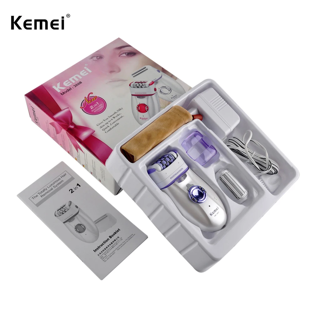 Kemei 2 в 1 для женщин бритье шерсть устройство нож леди бритва эпилятор