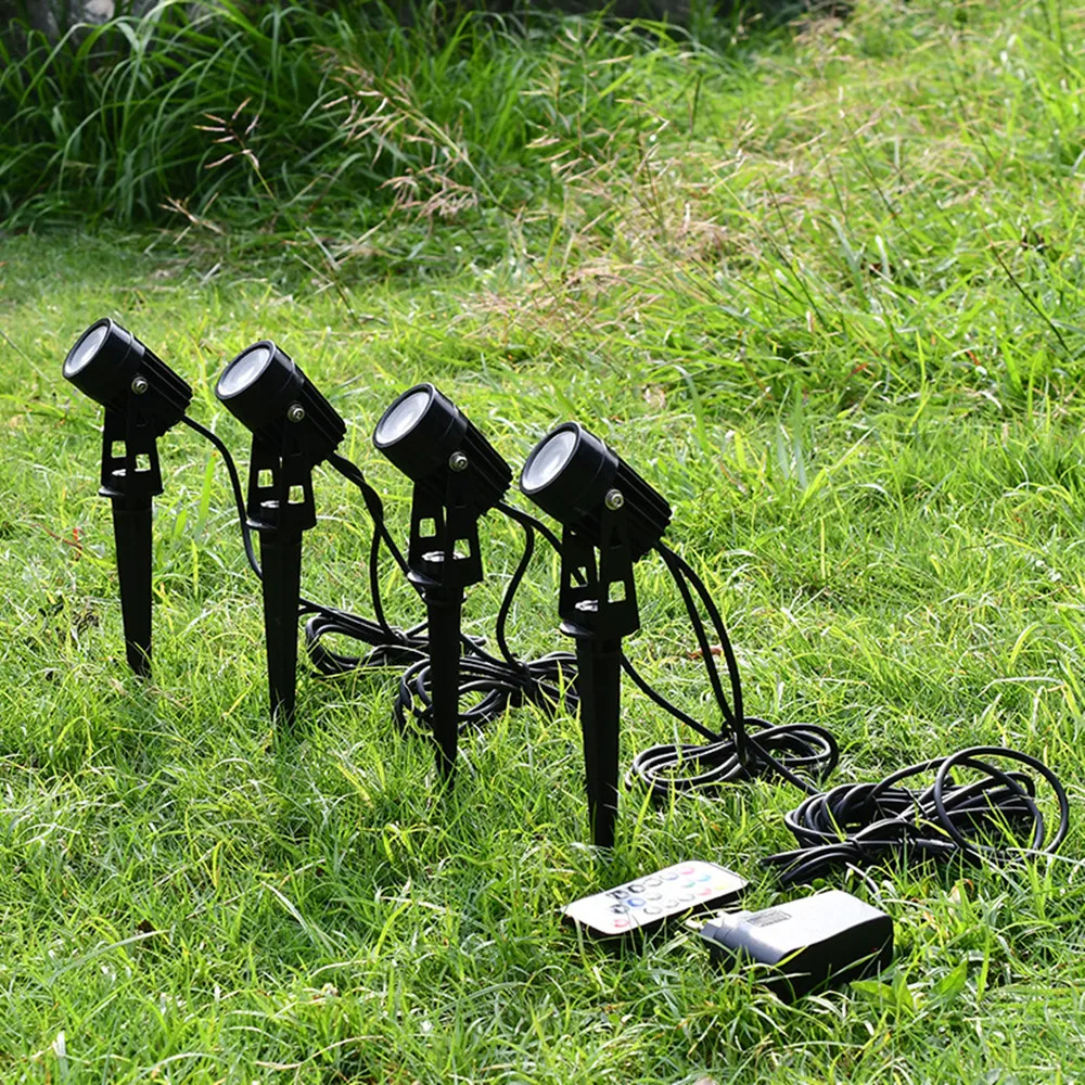 Садовая Светодиодная лампа RGB 1 6 дюймов уличсветодиодный фонасветильник для