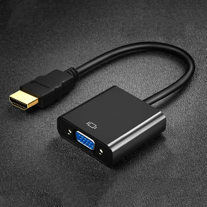 Кабель конвертер цифровой аналоговый HD HDMI Совместимость с VGA 1080P для ПК ноутбука