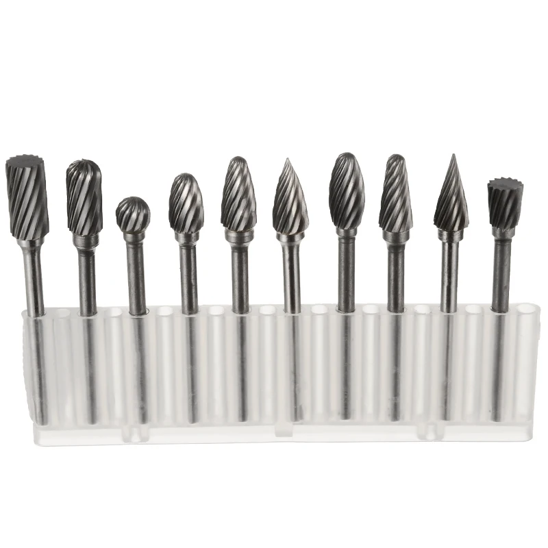 Новый 10 шт. 3 мм хвостовик Вольфрамовая сталь твердосплавные ротационные точки