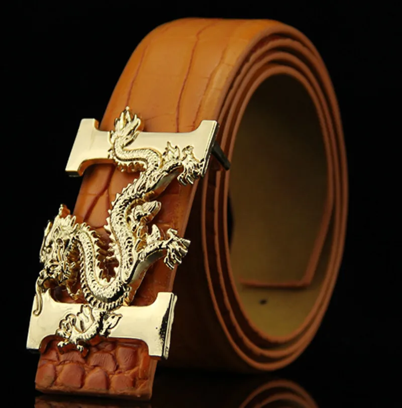 Мужской ремень деловой крокодиловый узор гладкий с пряжкой для мужчин