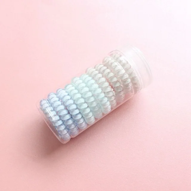 green 10 шт./кор. Для женщин девочек Цвет постепенно Меняющие цвет телефонная линия волос Веревка Круг Костюм повязка на голову; резинка для волос, обтянутая тканью; кольцом инструмент для Плетения КОС - Цвет: green