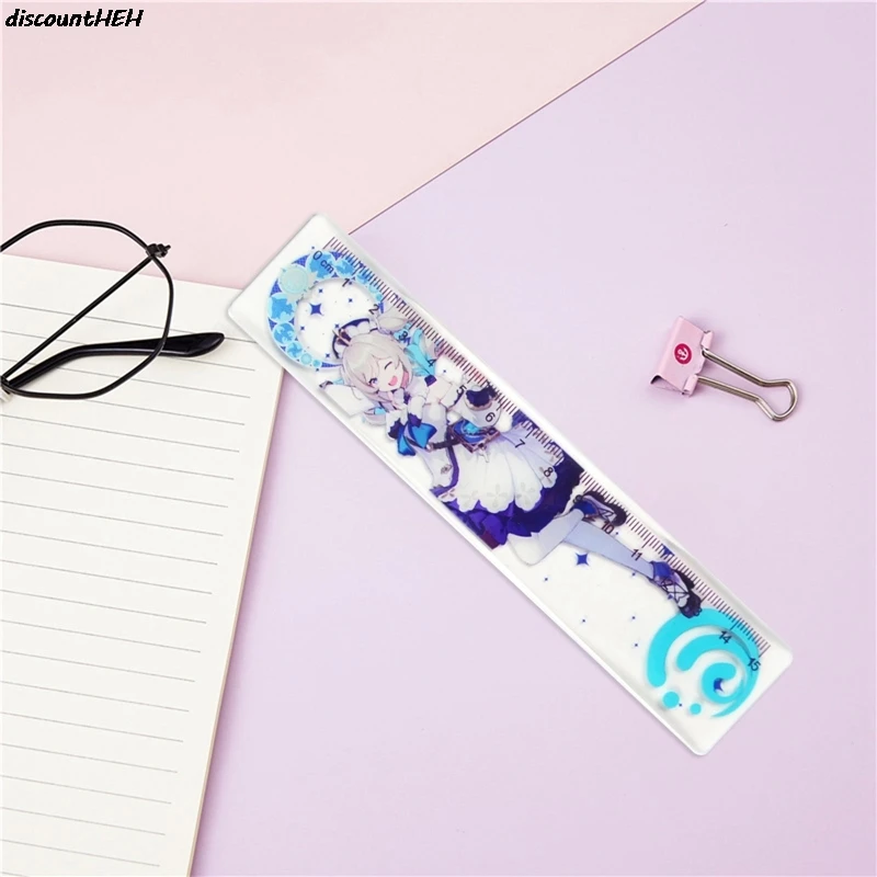 

1Pcs Anime Game Genshin Impact Acrylic Cosplay Ruler For Office School Kids Students Stationery