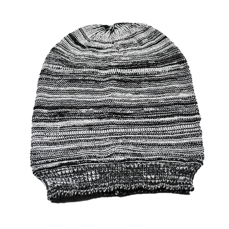 Вязаная шапка для мужчин и женщин повседневная Зимняя Шапка бини теплая