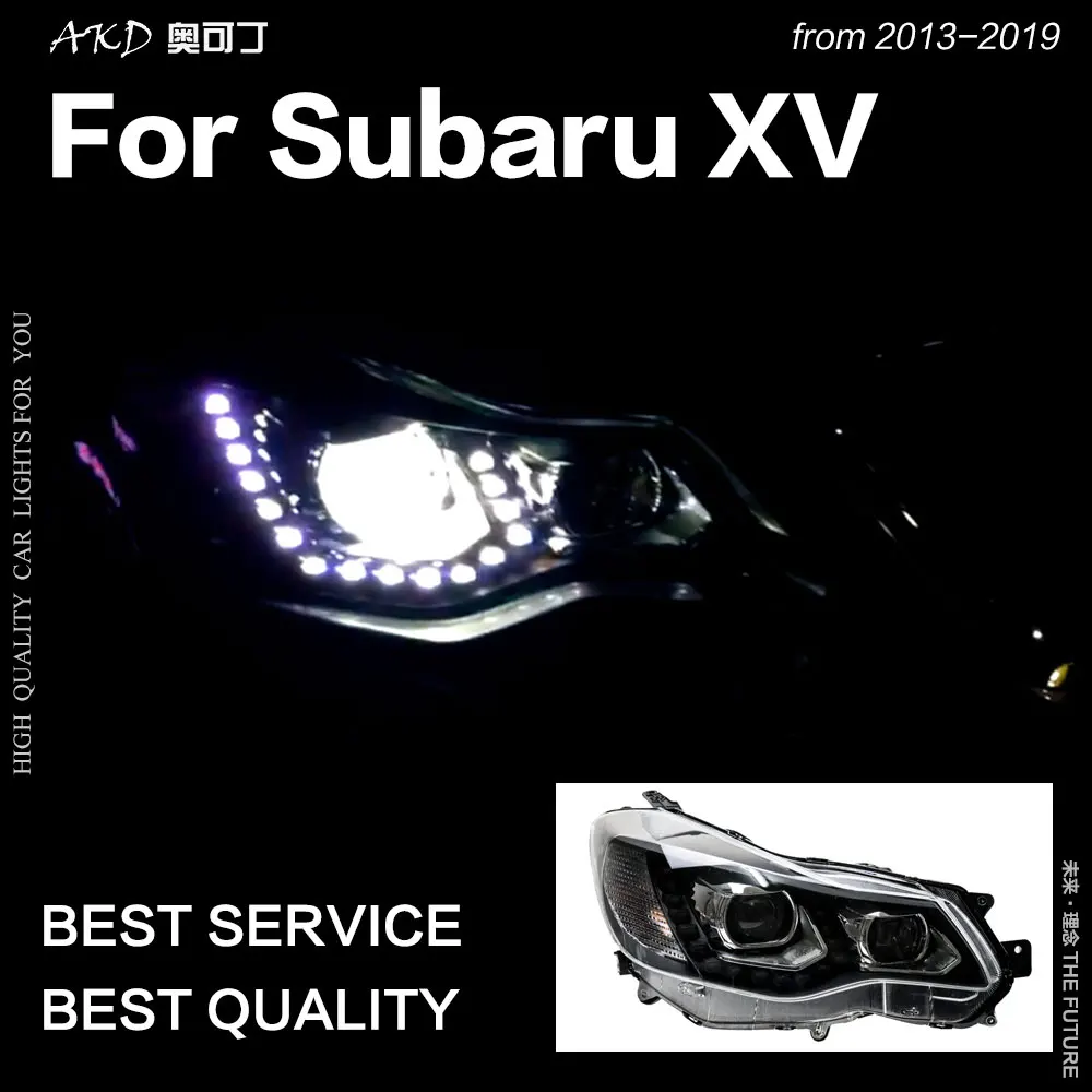 AKD автомобильный стайлинг фары для Subaru XV 2011 2019 светодиодный ные DRL Hid линзы