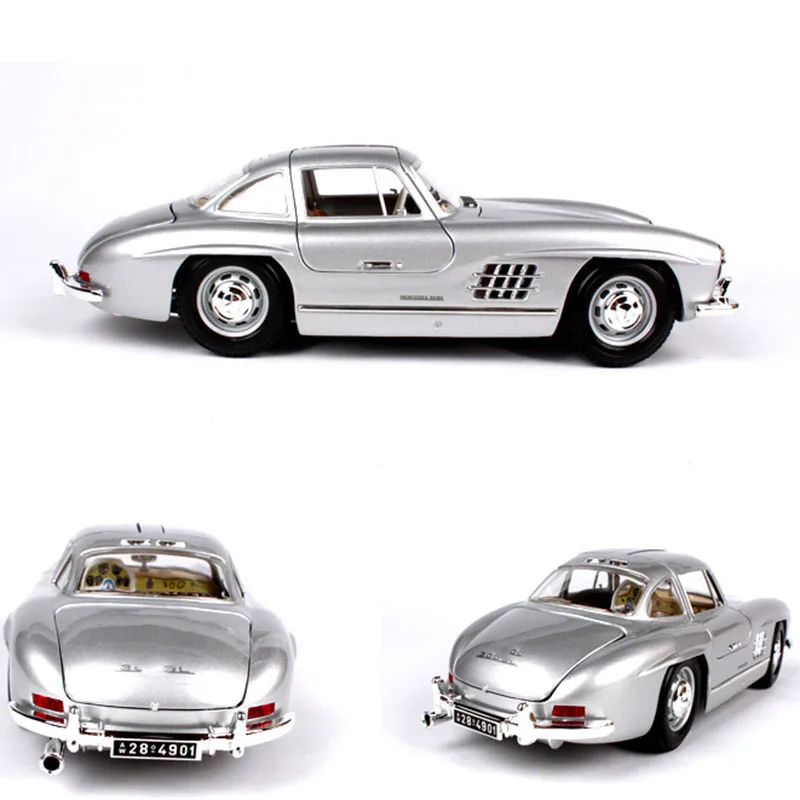 1/18 Масштаб литья под давлением 1954 классическая модель автомобиля 300SL высокая