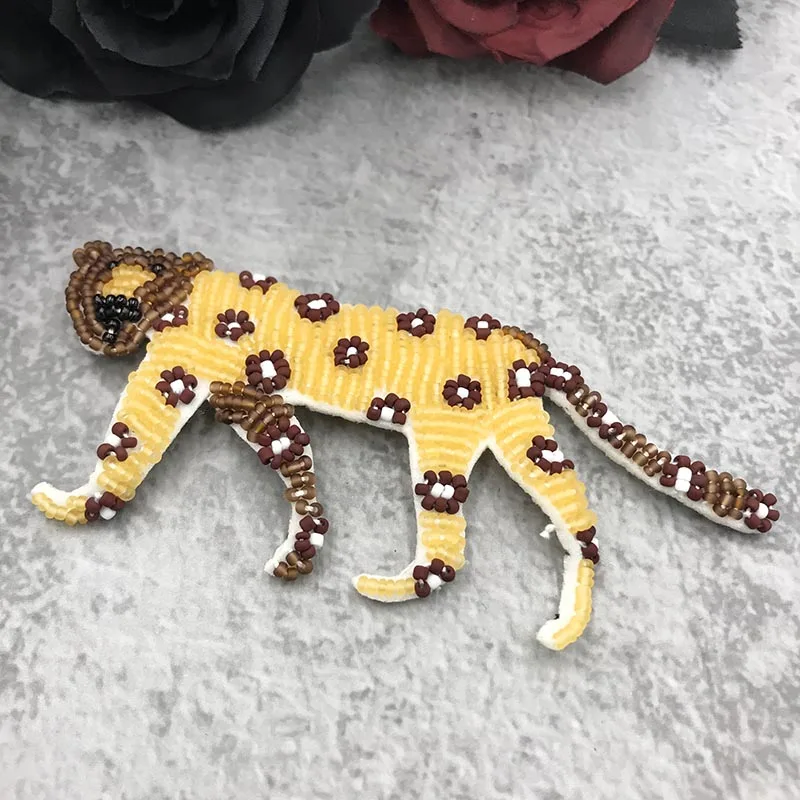 3D Ручная работа роскошные стразы нашивка с бусинами животные Пришивание на
